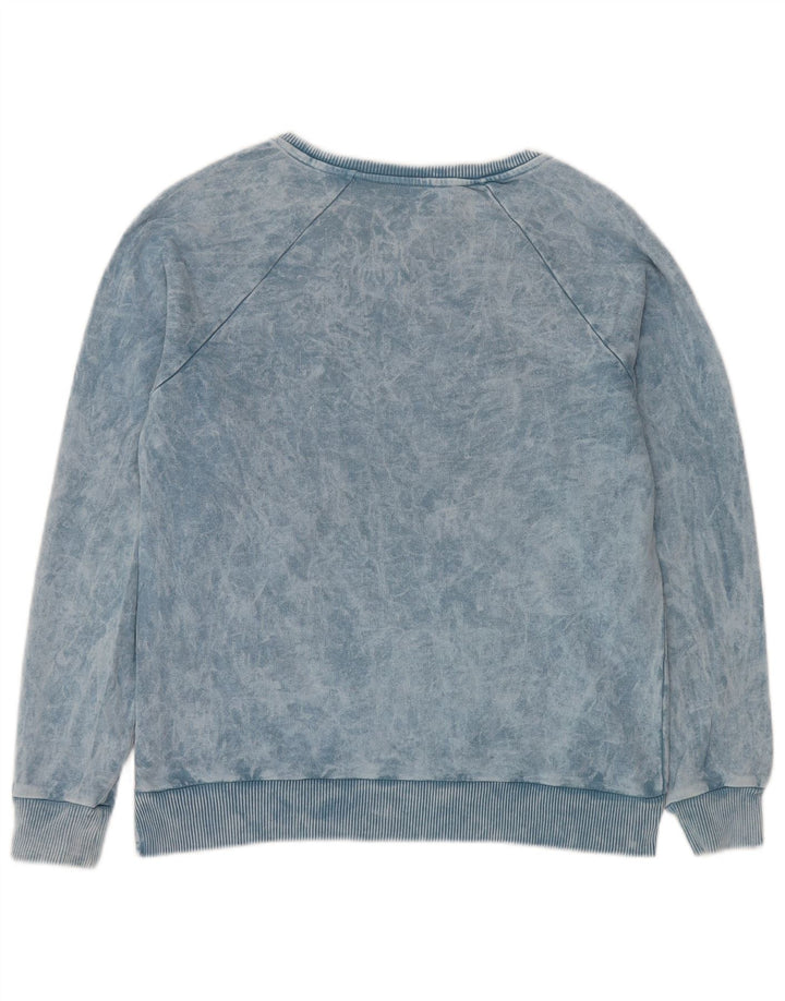 Męska bluza z grafiką Best Company, duża, niebieska, bawełniana typu Tie Dye