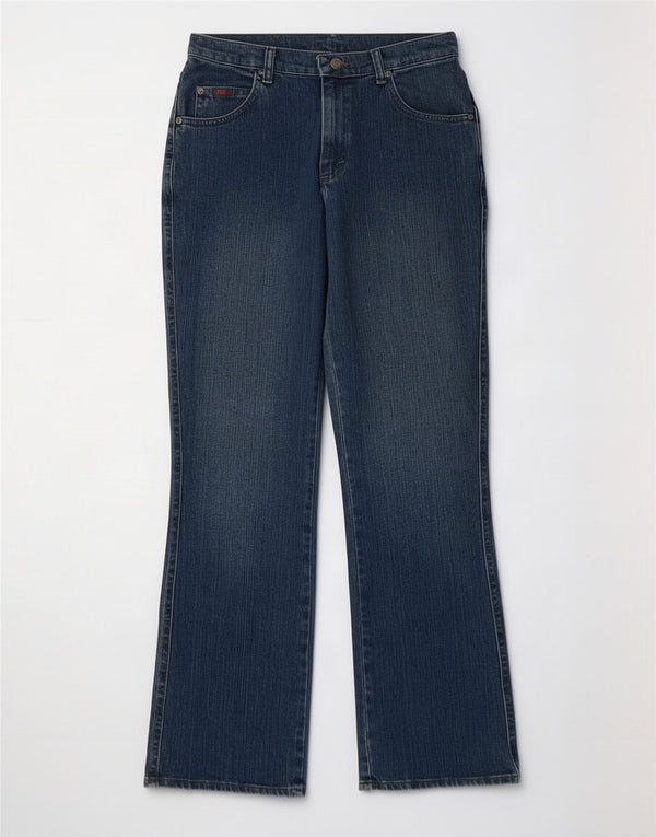 Wrangler Damskie proste dżinsy UK 10 Small W30 L31 Niebieskie bawełniane