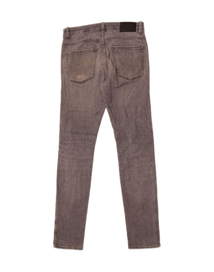 Męskie jeansy slim Hugo Boss, średnioszare, bawełniane