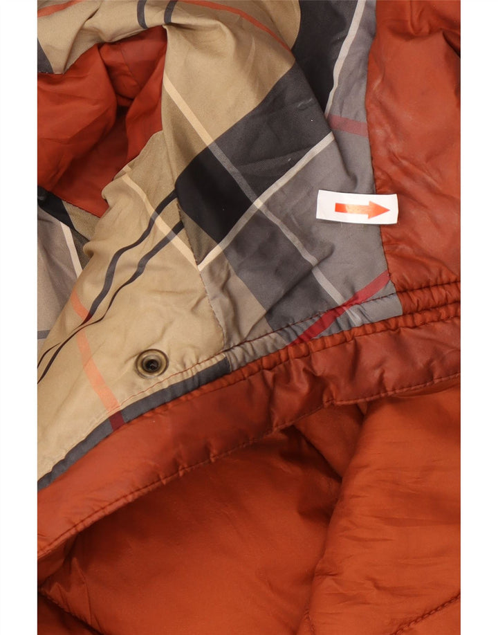Damski płaszcz z kapturem, oversize, ocieplany Barbour UK 8, mały, brązowy poliamid