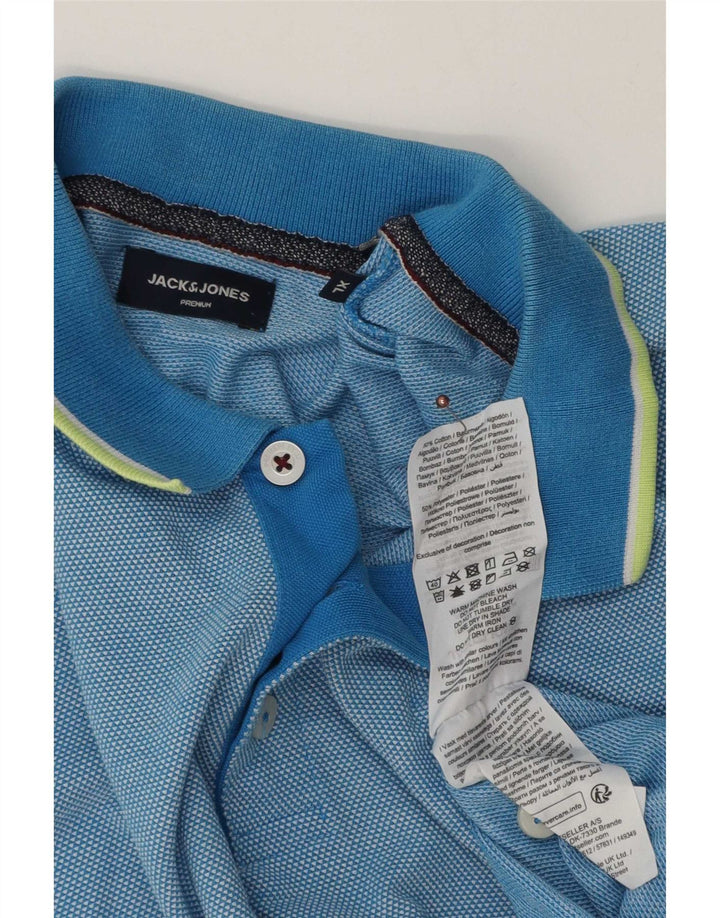 Męska koszulka polo Jack & Jones XL, niebieska, bawełniana