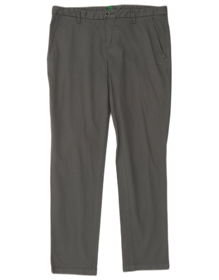 Spodnie damskie Benetton Slim Chino IT 42 Medium W32 L28 Szare