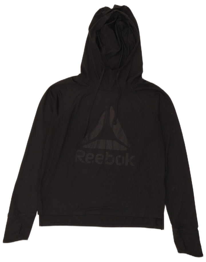 Damska bluza z kapturem Reebok Oversized Graphic UK 10 Small Black