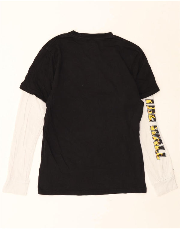 Chłopięcy top z grafiką VANS z długim rękawem, 13-14 lat, XL, czarny, z blokami kolorów