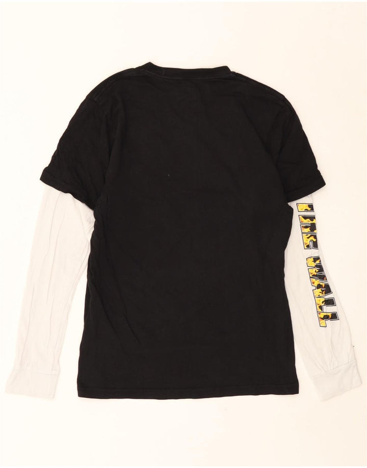 Chłopięcy top z grafiką VANS z długim rękawem, 13-14 lat, XL, czarny, z blokami kolorów