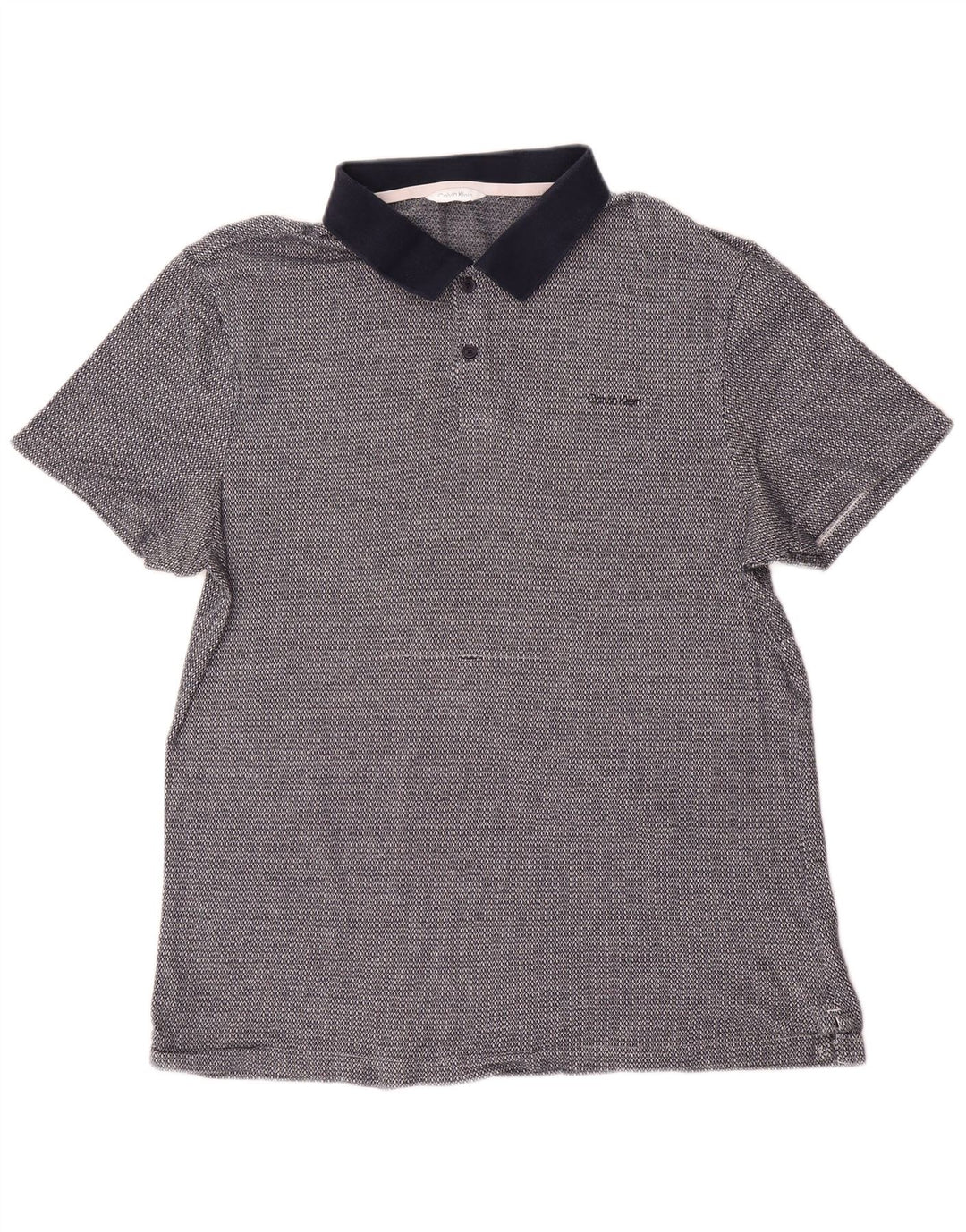 Męska koszulka polo Calvin Klein z krótkim rękawem, średnio granatowa, nakrapiana