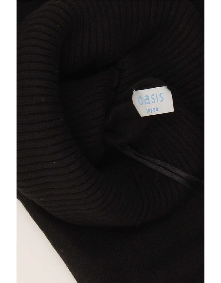 Sweter damski Oasis z krótkim rękawem i okrągłym dekoltem UK 12, średni czarny