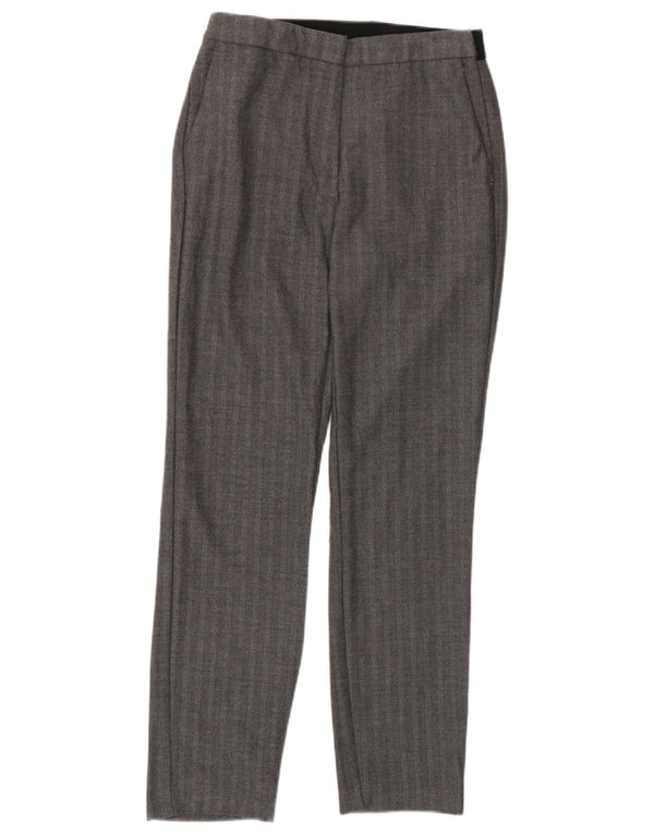 Spodnie damskie Zara Slim Chino UK 10 Small W26 L26 Szara jodełka