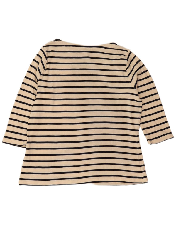 Damski top L.L.Bean z rękawem 3/4, UK 18 XL, bawełniany marynarski w kolorze złamanej bieli
