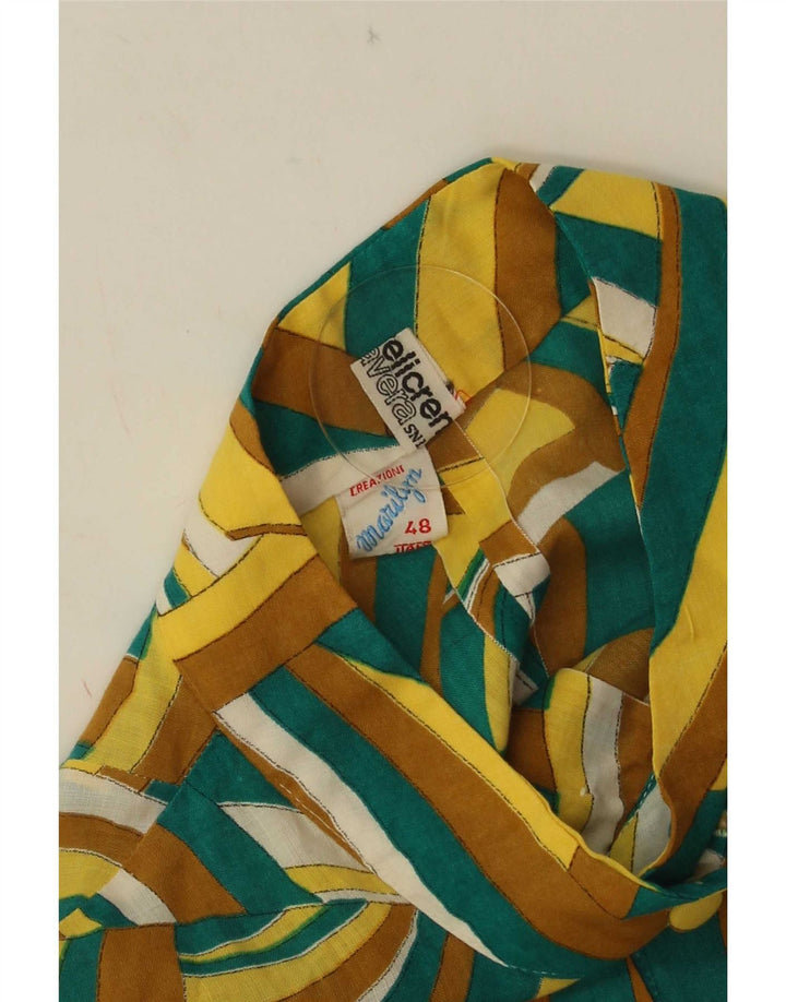 Vintage damska sukienka typu shift bez rękawów IT 48 XL, wielokolorowa, geometryczna