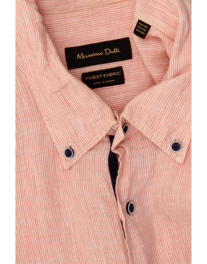 Koszula męska Massimo Dutti 2XL w różowe prążki