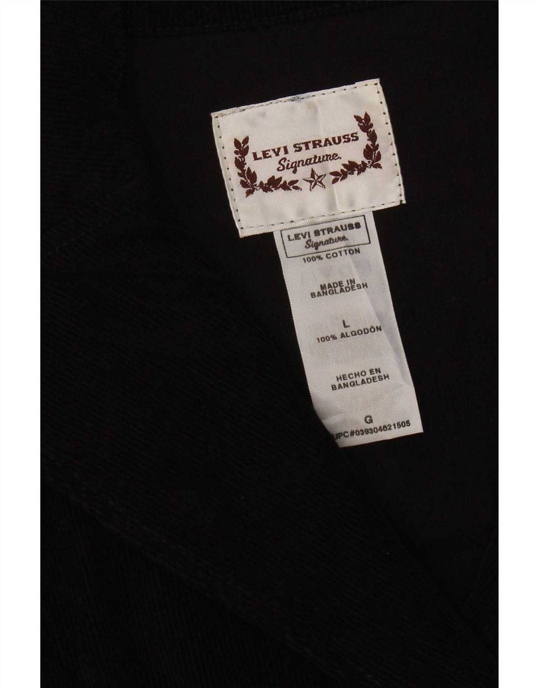 Damski sztruksowy płaszcz Levi's w kolorze grochu UK 16, duży, czarny, bawełniany