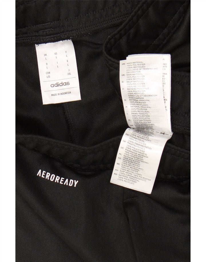 Męskie spodnie dresowe ADIDAS Aeroready, duże, czarne, poliestrowe