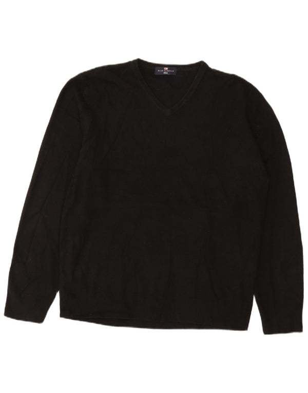 Sweter damski Marks & Spencer Blue Harbor z dekoltem w kształcie litery V, UK 16, duży czarny