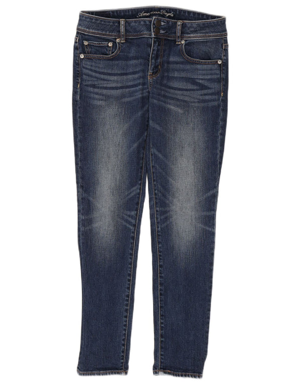 Damskie jeansy skinny American Eagle US 6 Medium W30 L29 Granatowa bawełna