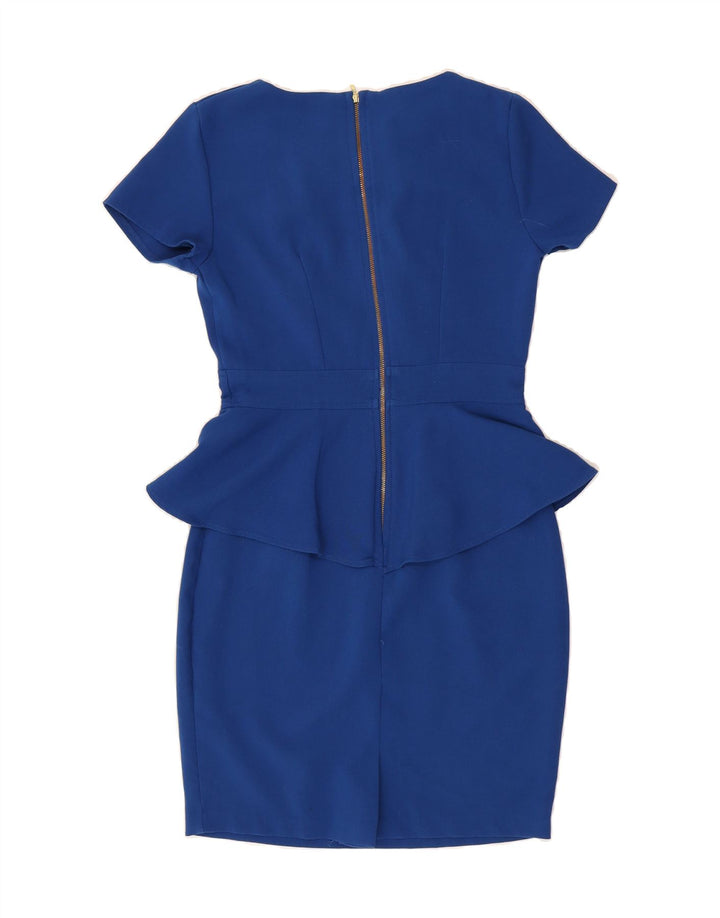 CLOSET Womens Peplum Dress UK 12 Medium  Blue Polyester Vintage CLOSET and Second-Hand CLOSET from Messina Hembry 
