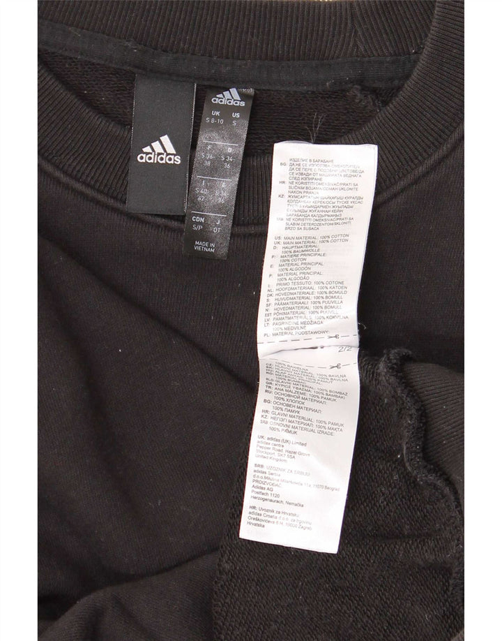 Damska bluza oversize Adidas Jumper UK 8/10 Mała czarna bawełna