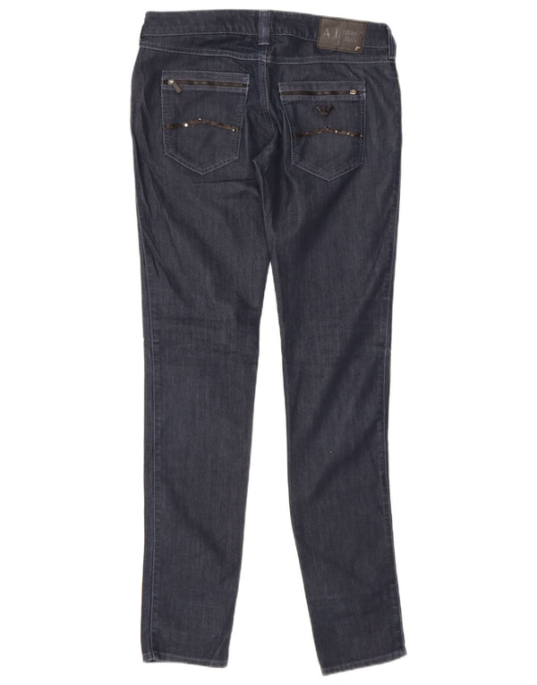 Damskie jeansy Armani Slim W30 L33 Granatowe, bawełniane