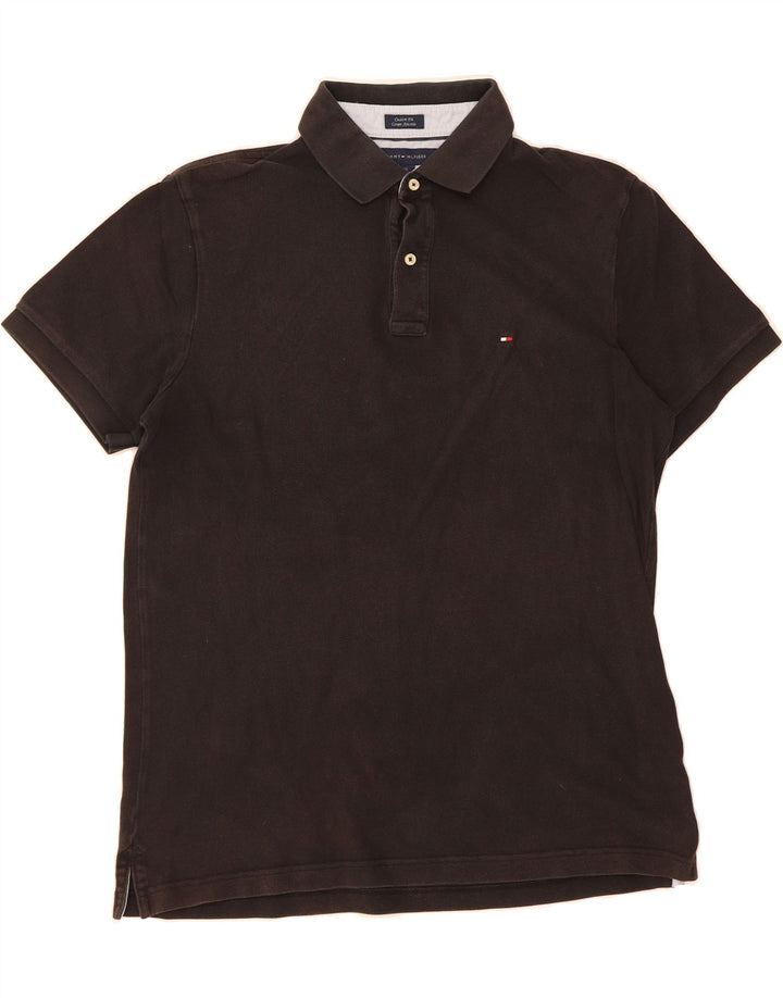 TOMMY HILFIGER Mens Custom Fit Polo Shirt Large Navy Blue Vintage Tommy Hilfiger and Second-Hand Tommy Hilfiger from Messina Hembry 