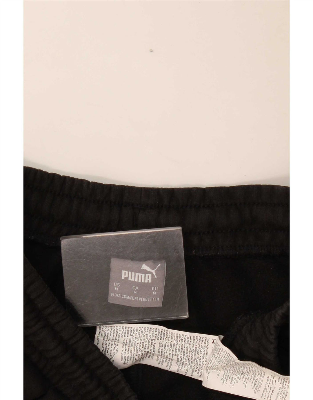 Męskie spodnie dresowe Puma Joggers, średnia czarna bawełna