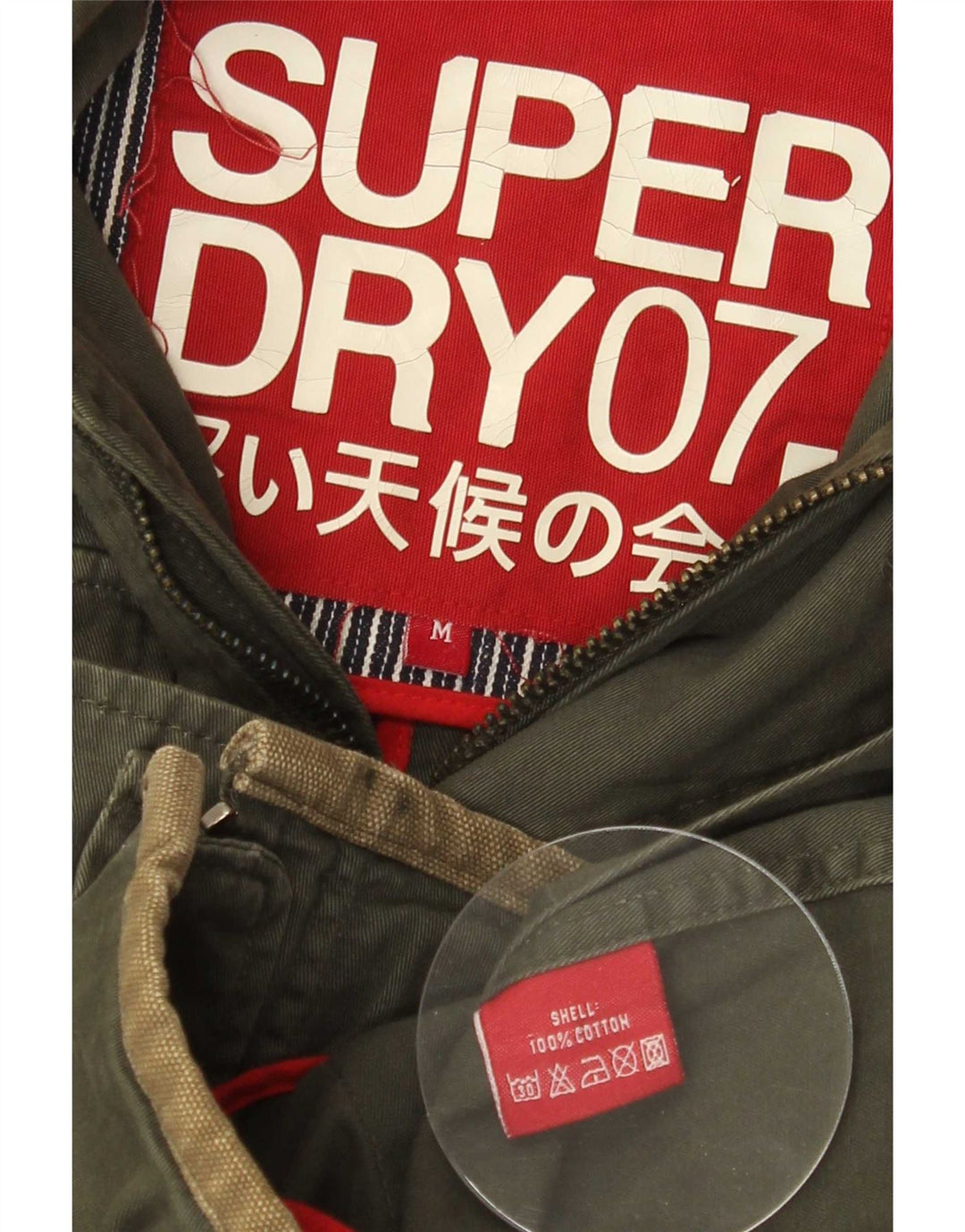 Męska kurtka użytkowa Superdry Graphic UK 38, średnia bawełna khaki