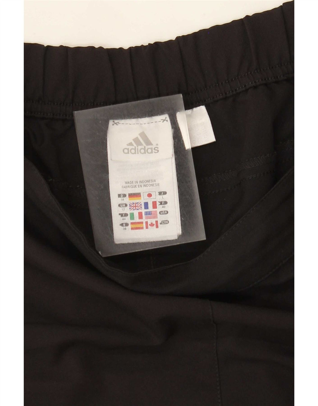 Damskie spodenki sportowe Adidas UK 12, średni czarny poliester