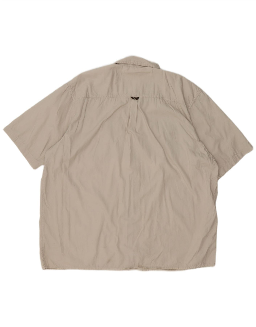Koszula męska z krótkim rękawem Wrangler 2XL, beżowa, bawełniana
