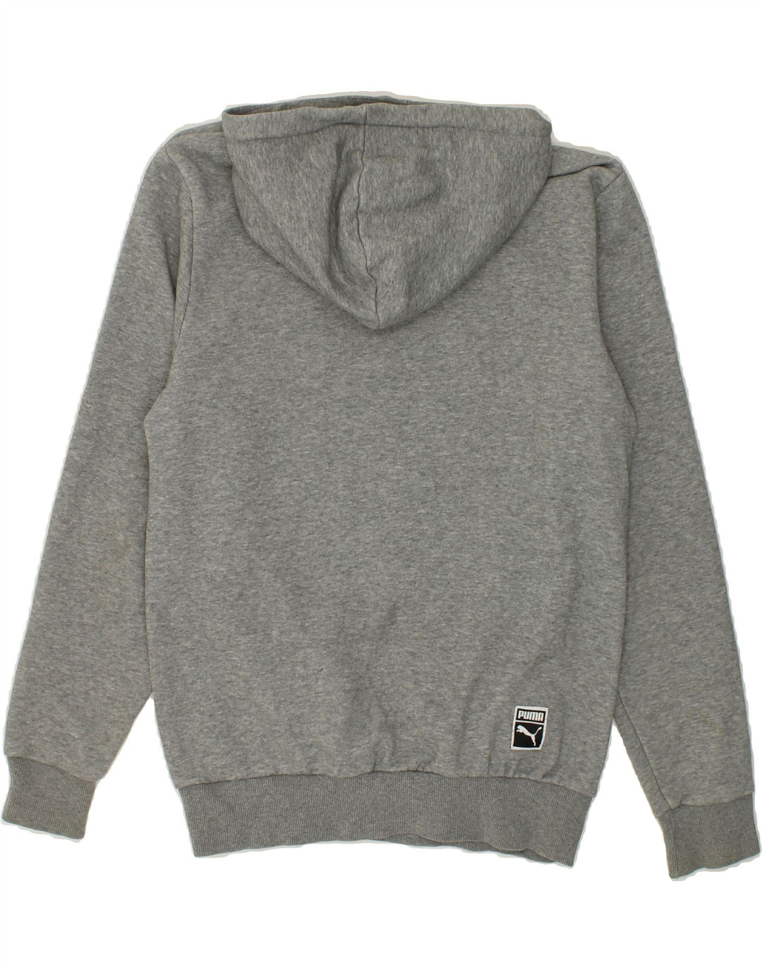 PUMA Mens Graphic Hoodie Jumper Small Grey Cotton Vintage Puma and Second-Hand Puma from Messina Hembry 