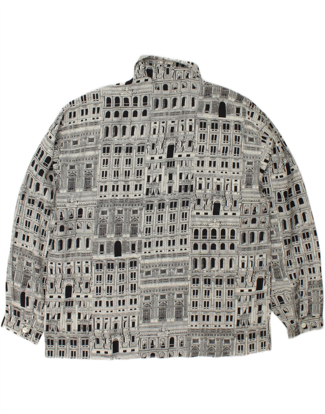 Damska bluzka koszulowa I BLUES z grafiką IT 46, duża, czarna, jedwabna