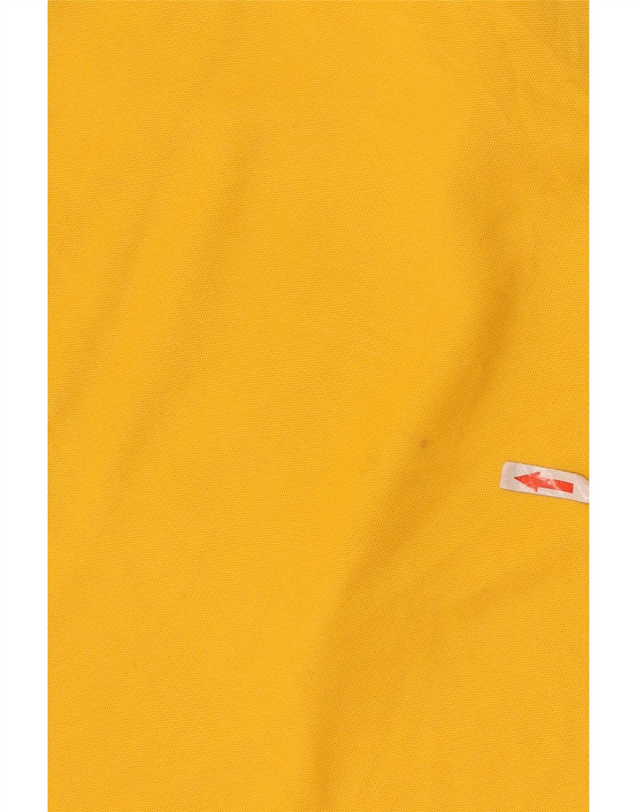 Męski T-shirt z grafiką ADIDAS, mały, żółty poliester z blokami kolorów