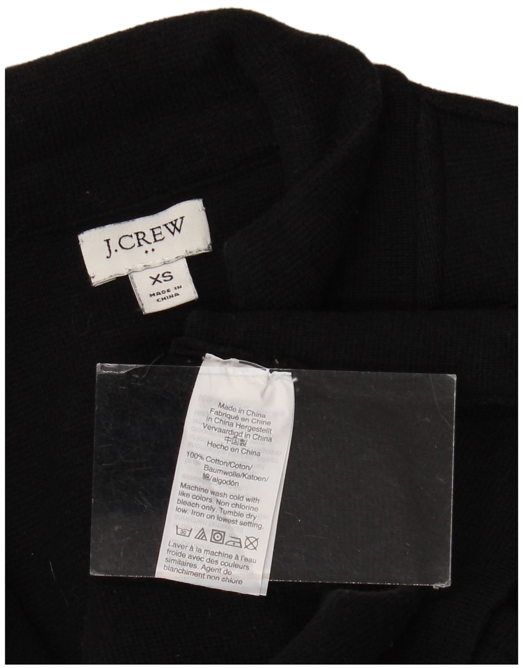 J. CREW Damska marynarka zapinana na 2 guziki UK 6 XS, czarna, bawełniana
