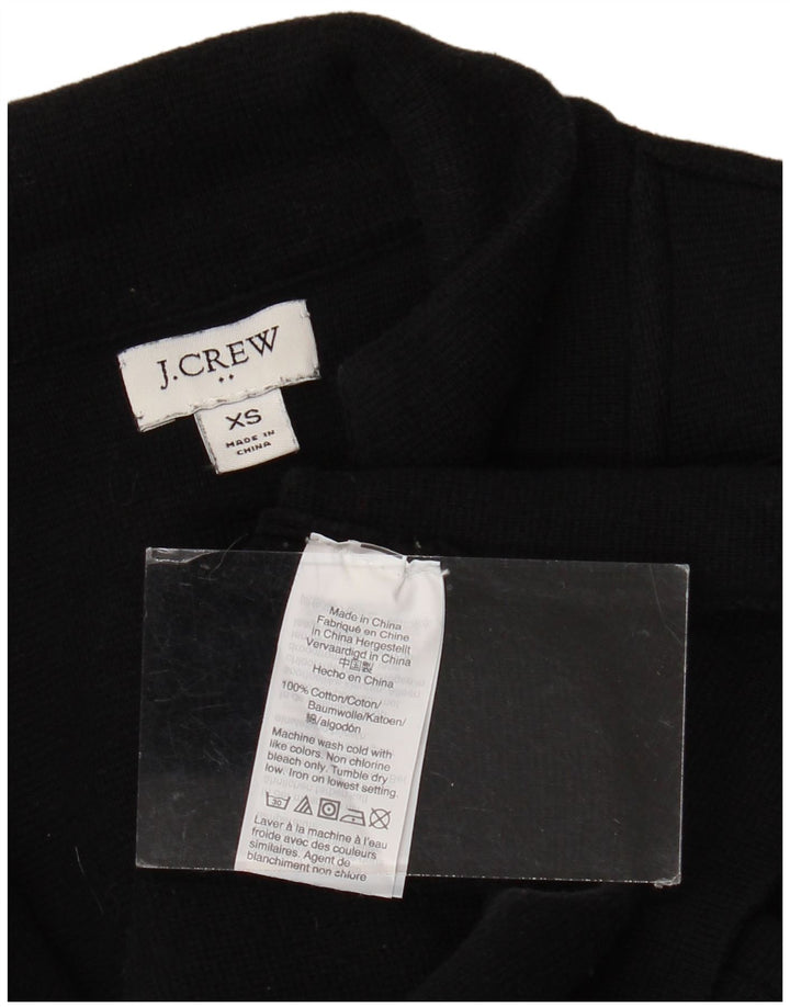 J. CREW Damska marynarka zapinana na 2 guziki UK 6 XS, czarna, bawełniana