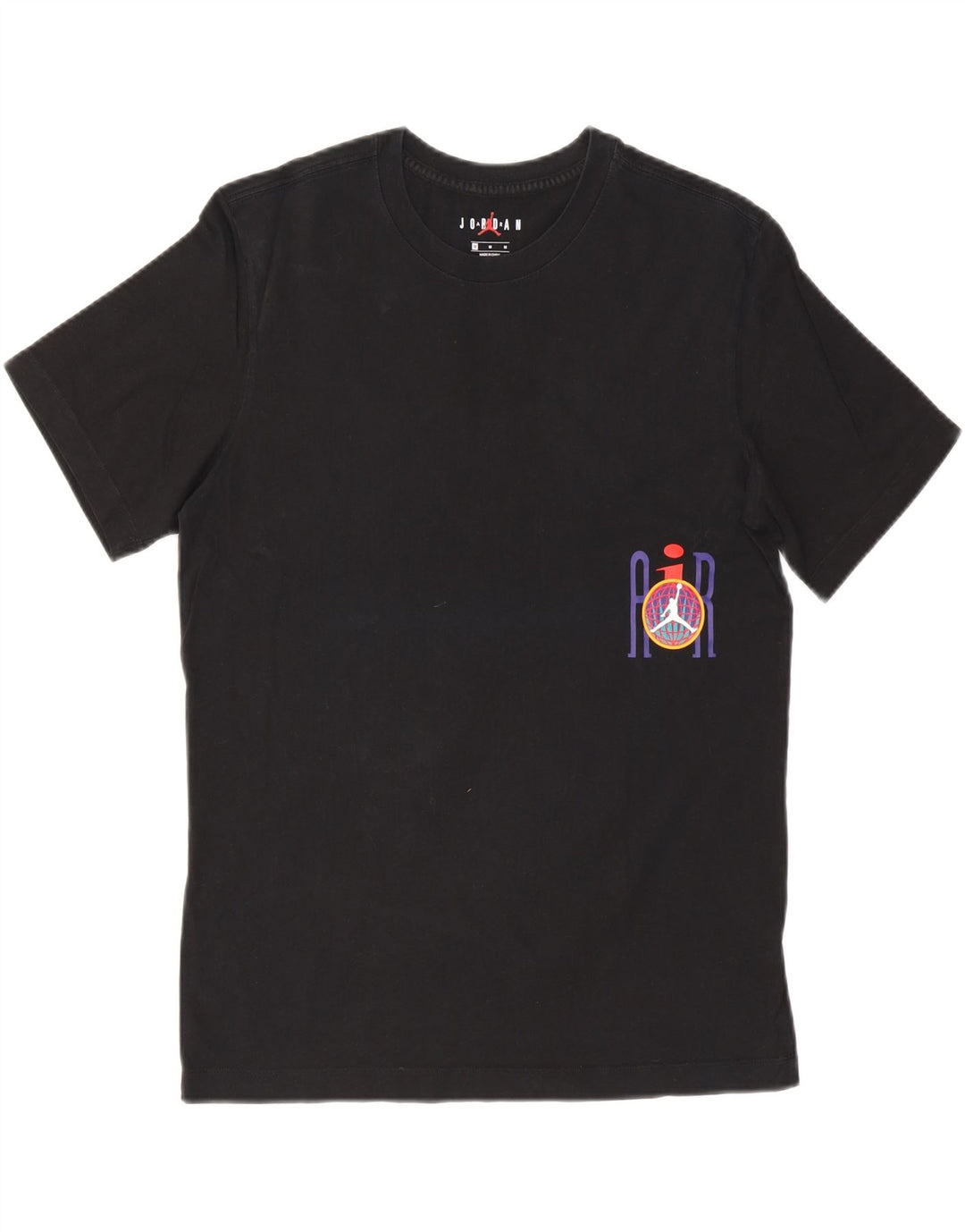 Męska koszulka z grafiką JORDAN, średnia czarna, bawełniana