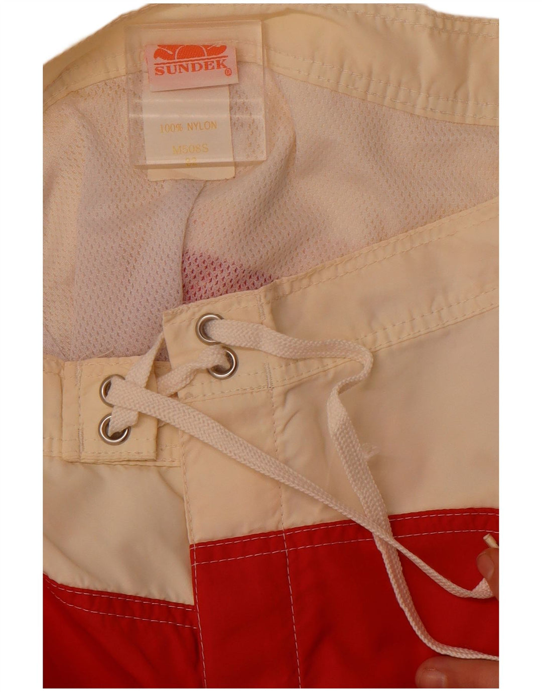 Męskie spodenki kąpielowe SUNDEK, nylon w kolorze średniej czerwieni