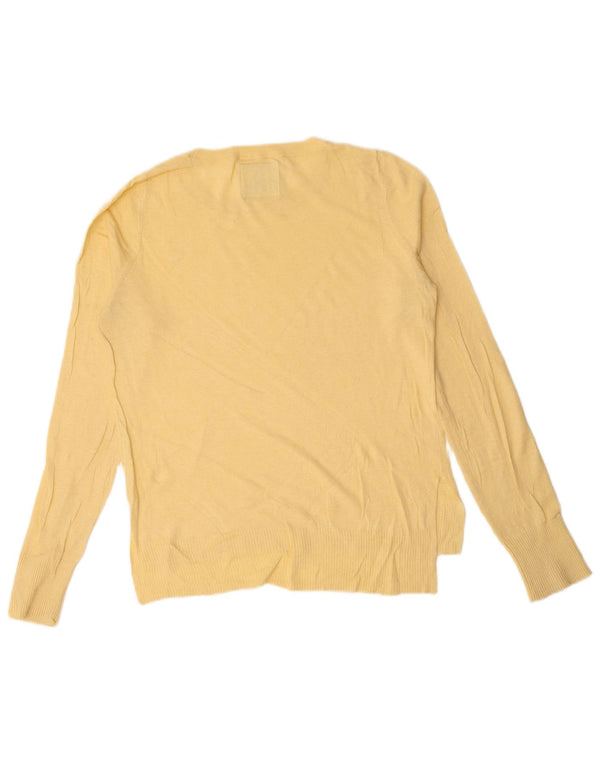 Sweter damski Abercrombie & Fitch z dekoltem w łódkę, UK 14, średni żółty