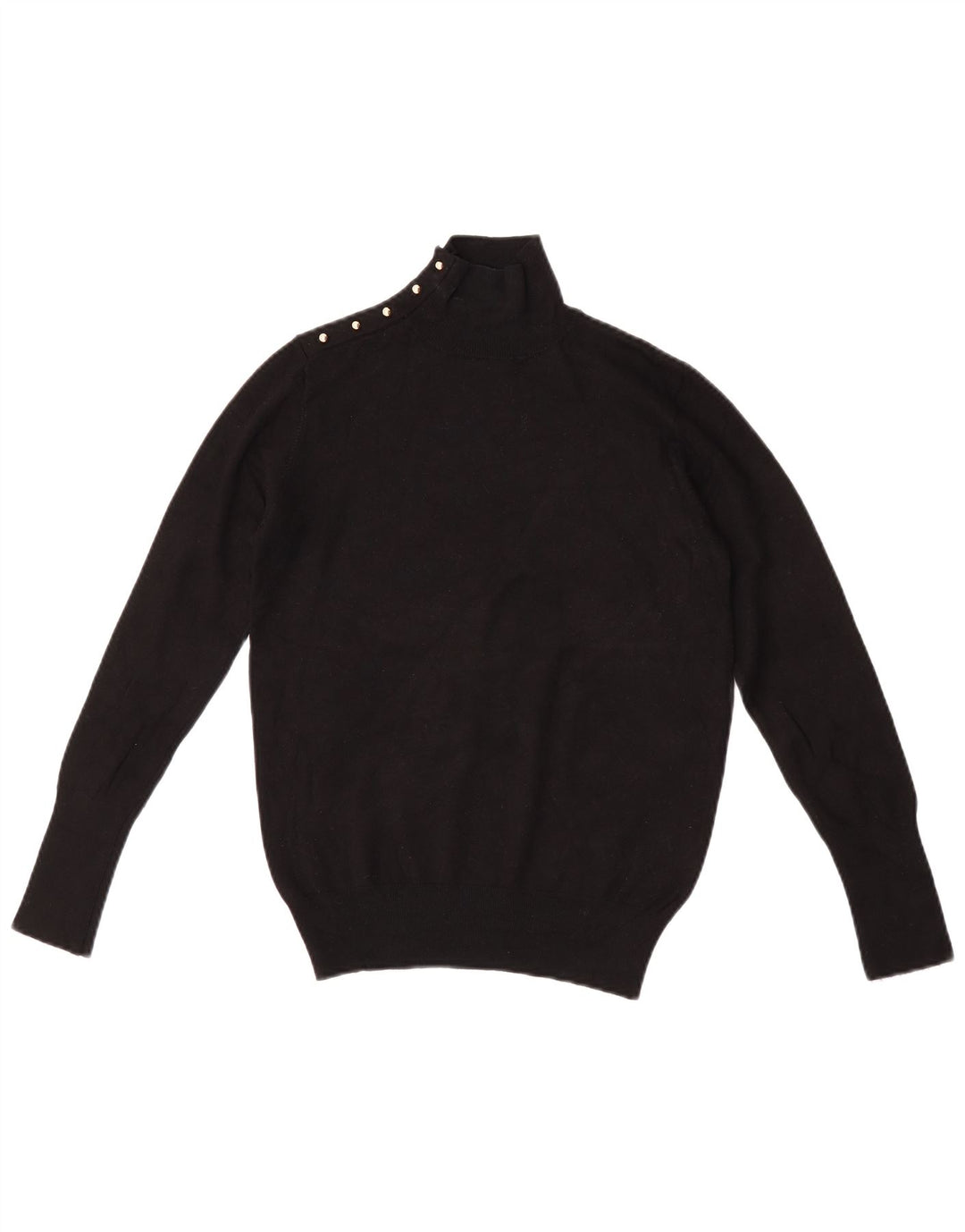 Sweter damski Zara z guzikami pod szyją UK 12, średni czarny