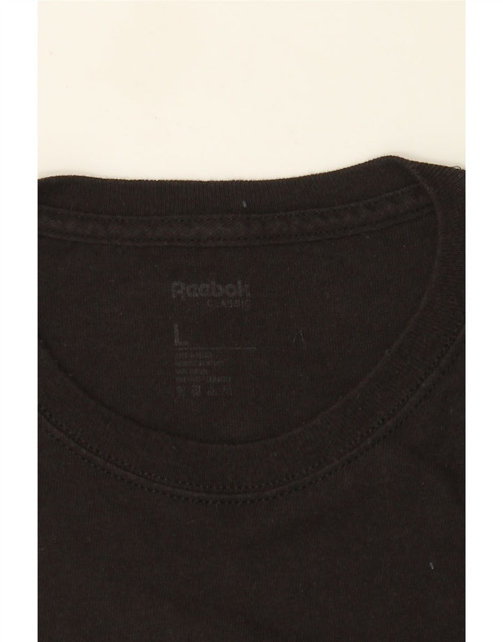 Męska koszulka Reebok z grafiką, duża, czarna