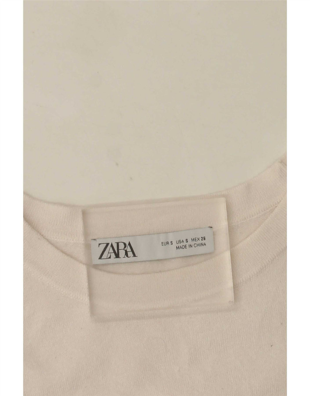 Damska bluzka z krótkim rękawem Zara Top UK 10 Small White