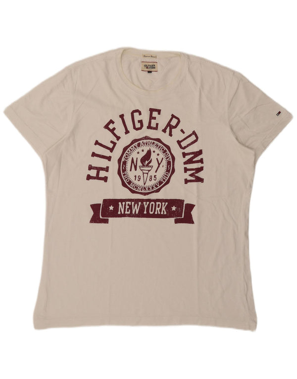 Męska koszulka z grafiką Tommy Hilfiger Top XL w kolorze białym