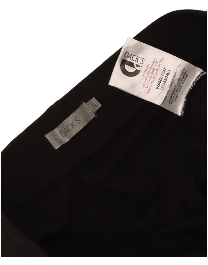 Damskie spodnie dresowe Capri firmy Dack UK 16, duże, czarne, bawełniane