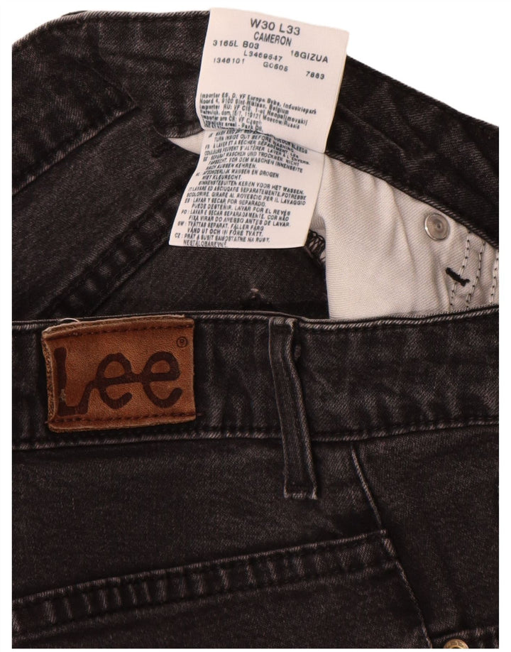 Damskie jeansy Lee Cameron Straight W30 L28 Czarne bawełniane