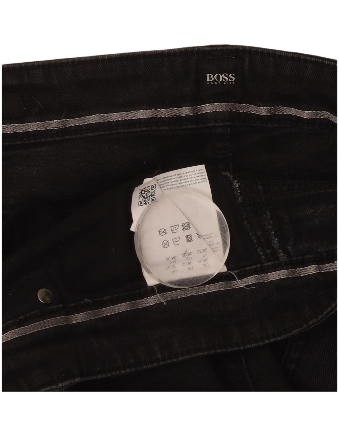 Męskie jeansy slim Hugo Boss W36 L32 Czarne bawełniane