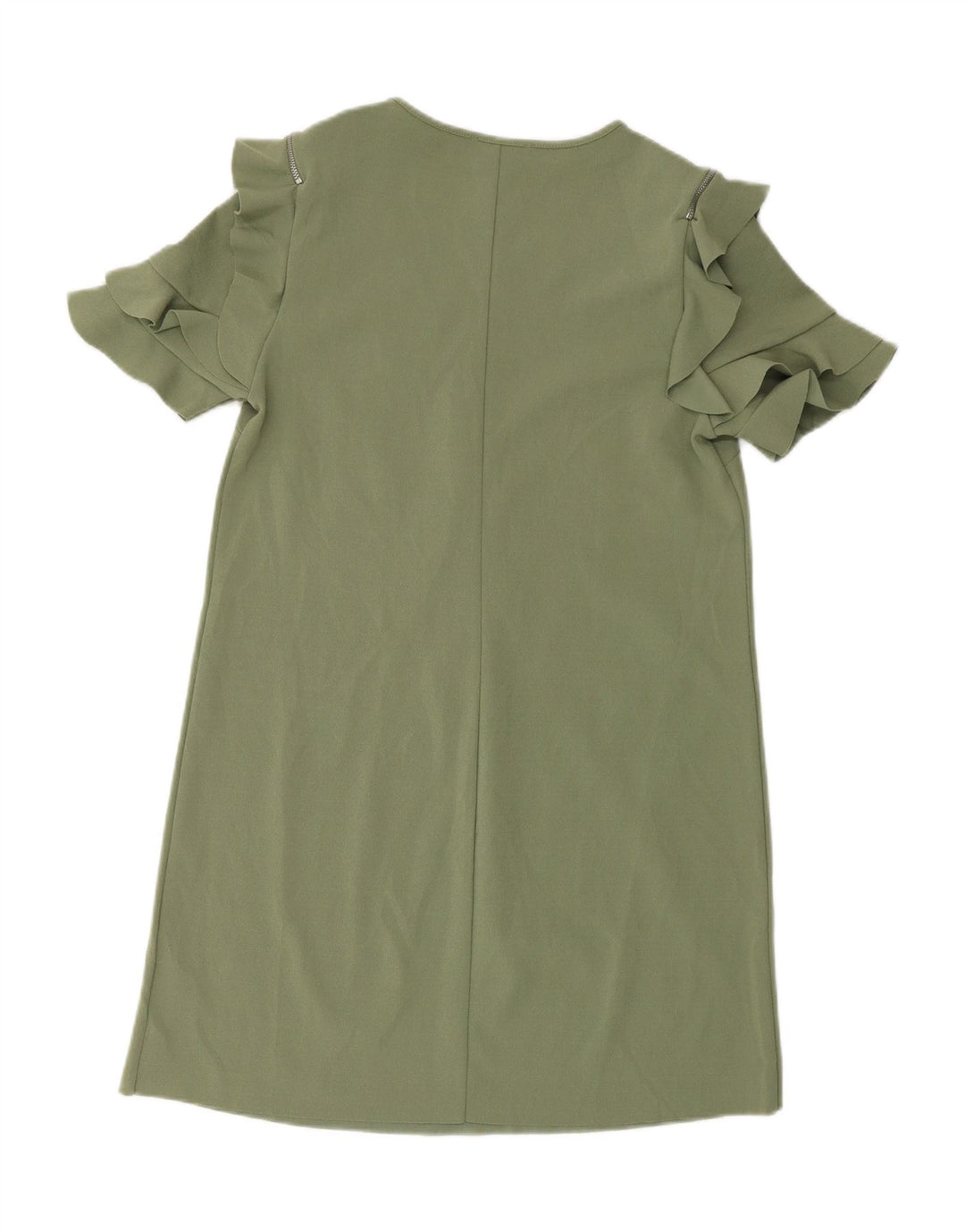 ZARA Womens A-Line Dress UK 12 Medium Green Polyester Vintage Zara and Second-Hand Zara from Messina Hembry 