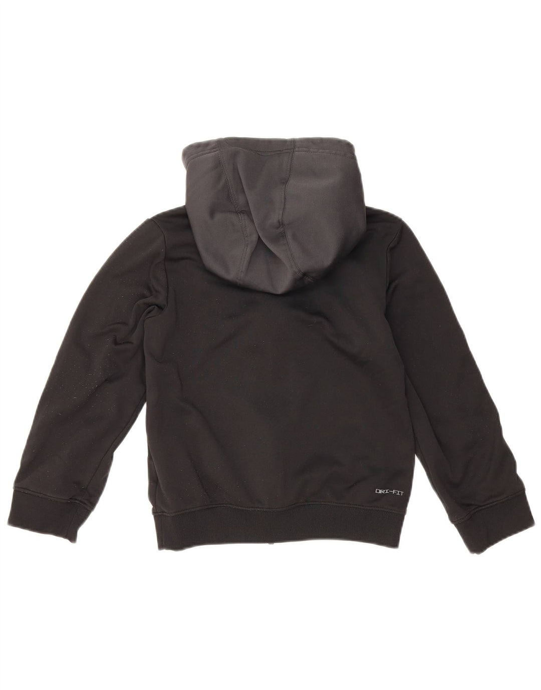 Chłopięcy sweter z kapturem NIKE Dri Fit z grafiką, 8-9 lat, mały, czarny, z blokami kolorów