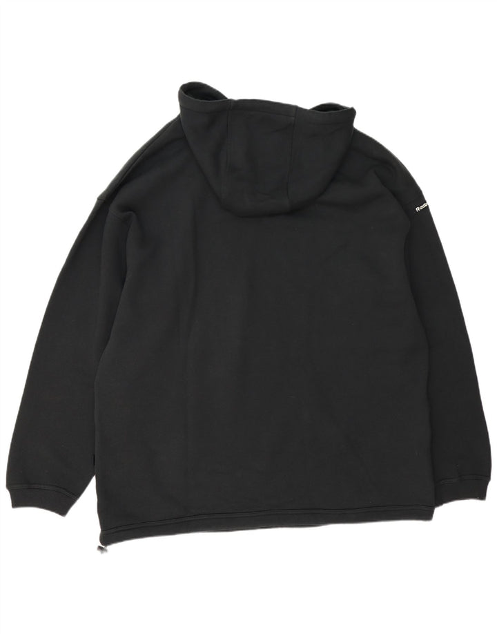 Męski sweter z kapturem Reebok, duży, czarny, bawełniany