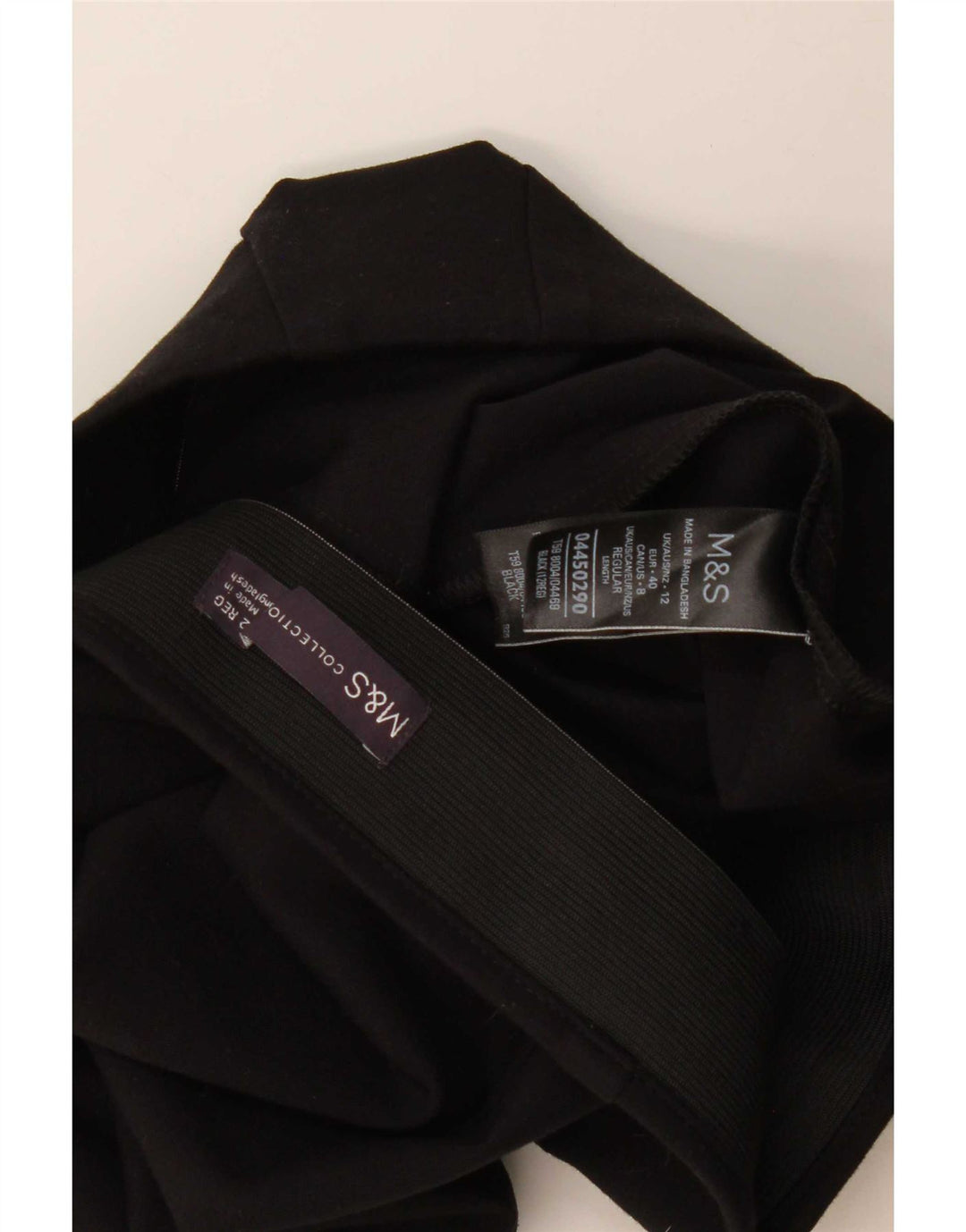 Marks & Spencer Damska spódnica mini UK 12 Medium W30 Czarna wiskoza