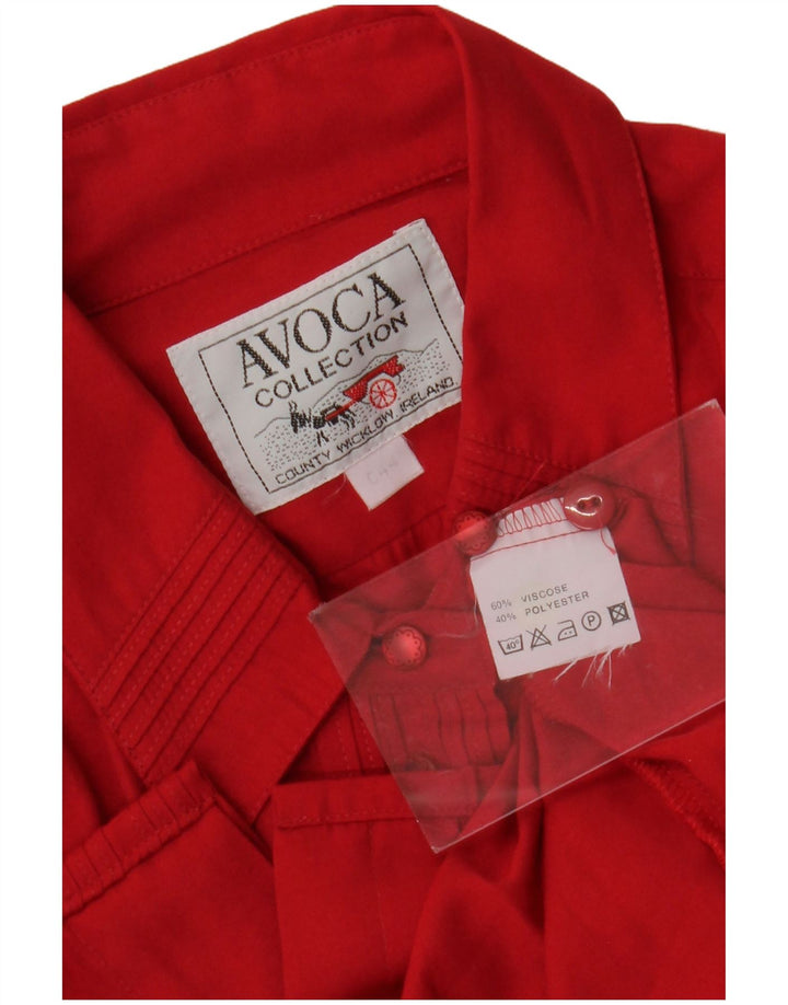 Damska bluzka koszulowa Avoca EU 44 XL czerwona wiskoza