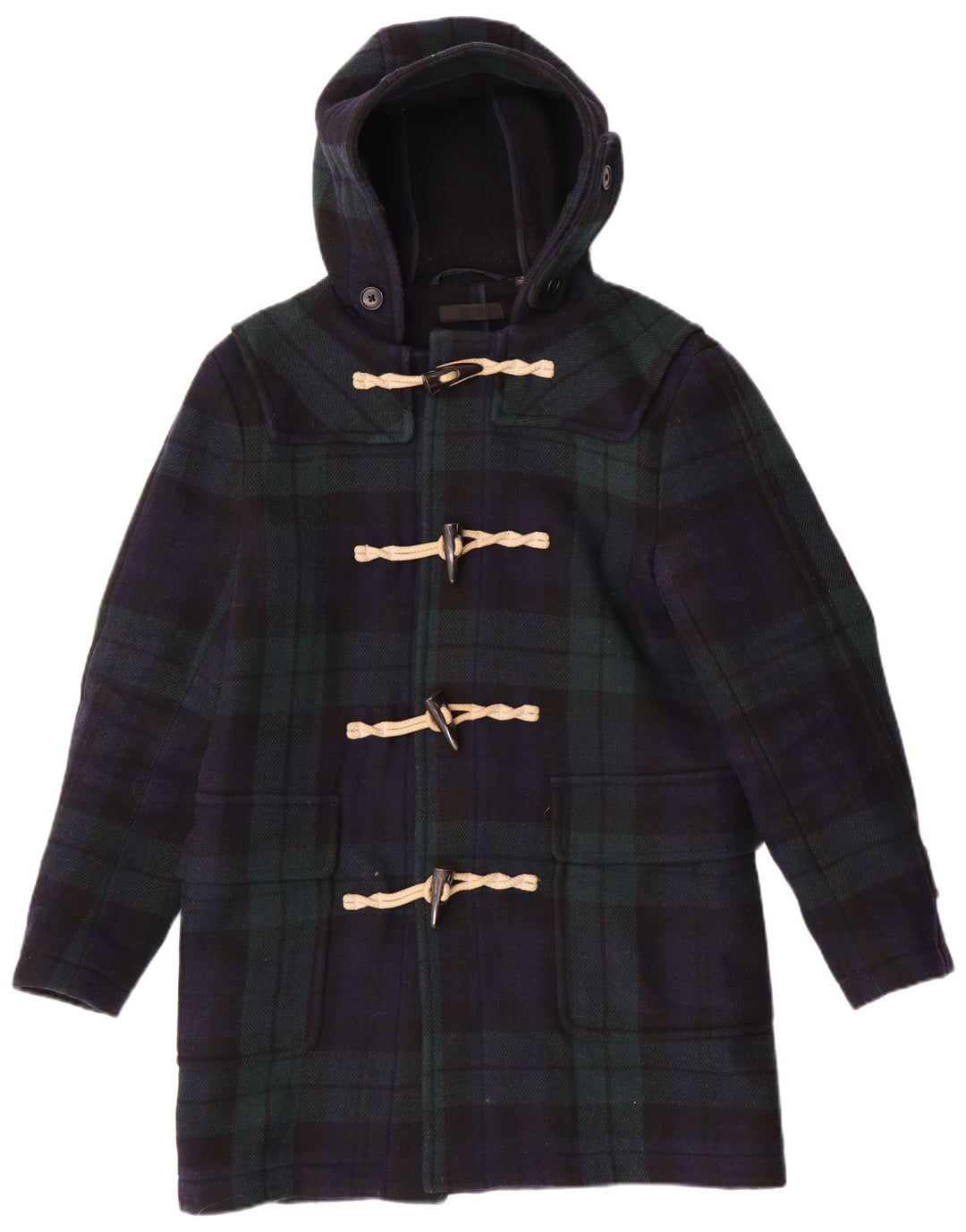 Męski budrysówka z kapturem Uniqlo UK 36 w małą granatową kratkę