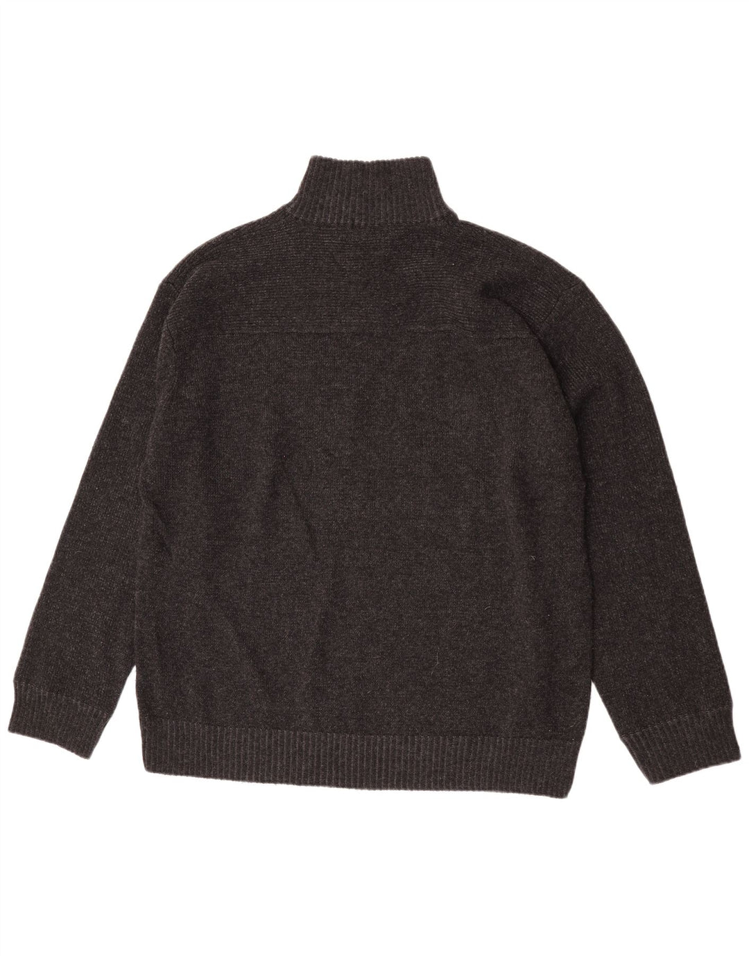 Marks & Spencer Męski sweter z zamkiem błyskawicznym XL, szary, wełna owcza