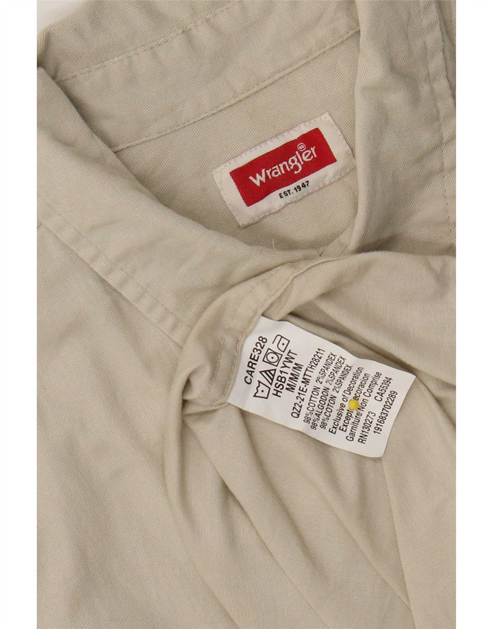 Męska koszula bez rękawów Wrangler w kolorze średniego beżu, bawełniana